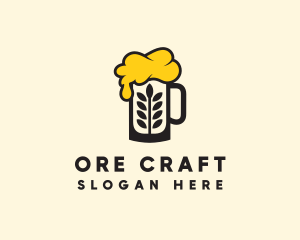 Barley Beer Mug logo design