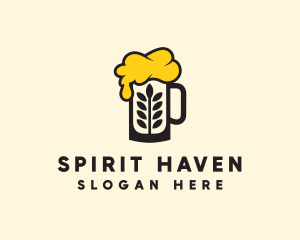 Distillery - Barley Beer Mug logo design