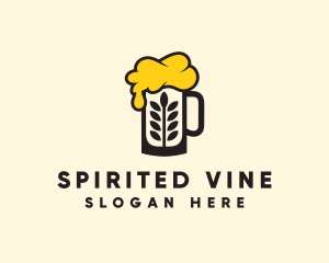 Alcohol - Barley Beer Mug logo design
