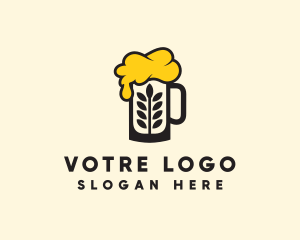 Distillery - Barley Beer Mug logo design