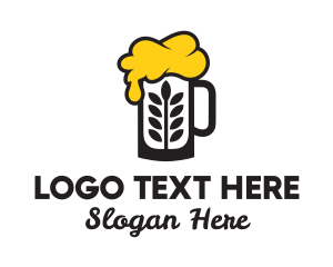Beer - Barley Beer Mug logo design