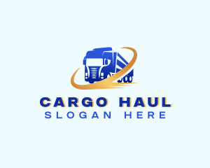 Cargo Truck Courier logo design