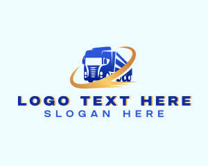 Cargo Truck Courier Logo