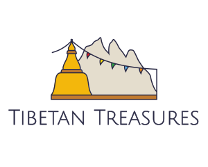 Tibetan - China Tibetan Mountains logo design