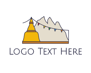 Retreat - China Tibetan Mountains logo design