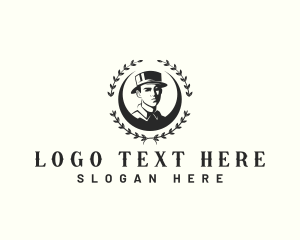 Gentleman - Male Hat Fashion Apparel logo design