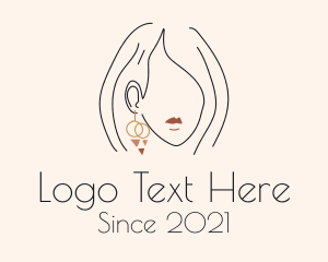 Lady - Stylist Dangling Earring logo design