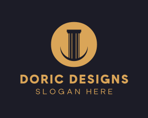 Doric - Legal Pillar Column logo design