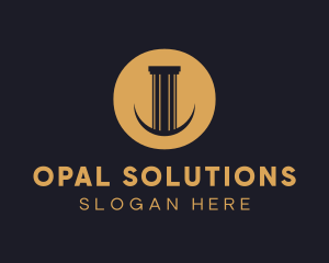 Legal Pillar Column logo design