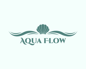 Aqua Sea Shell logo design