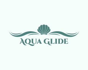 Aqua Sea Shell logo design