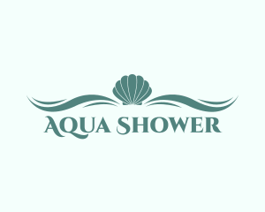 Aqua Sea Shell logo design