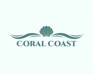 Coral - Aqua Sea Shell logo design