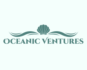 Aqua Sea Shell logo design