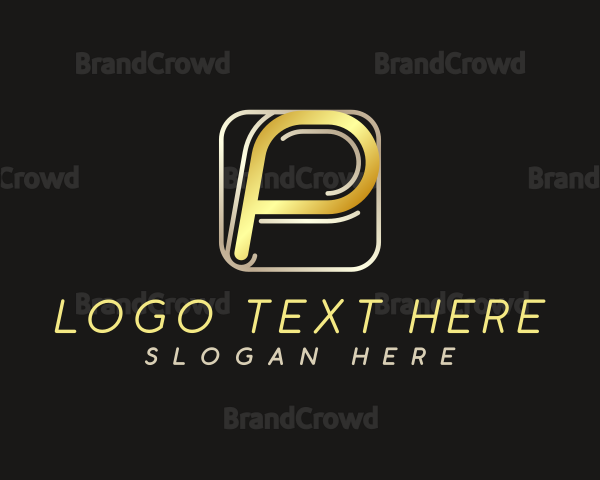 Business Marketing Letter P Logo
