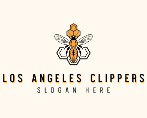 Beekeeper - Bee Honeycomb Apiary logo design