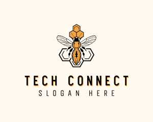 Apothecary - Bee Honeycomb Apiary logo design