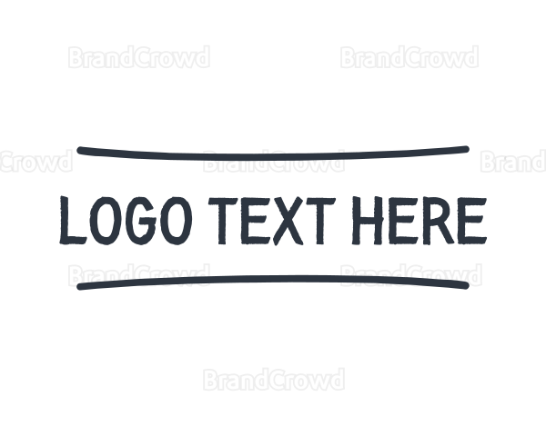 Handwritten Texture Wordmark Logo