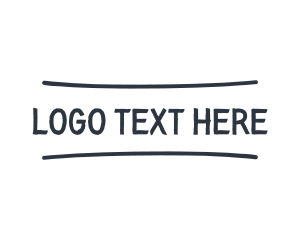 Underline - Handwritten Texture Wordmark logo design