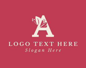 Vlogging - Flower Fragrance Letter A logo design