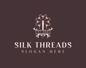 Seamstress Needle Stitching logo design