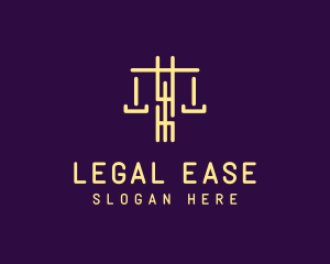 Lawyer Justice Scale logo design