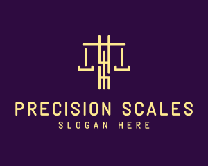 Lawyer Justice Scale logo design