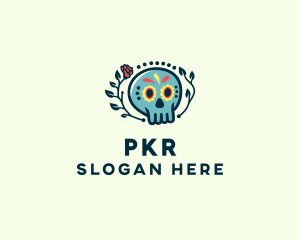 Festival - Festive Skull Rose logo design