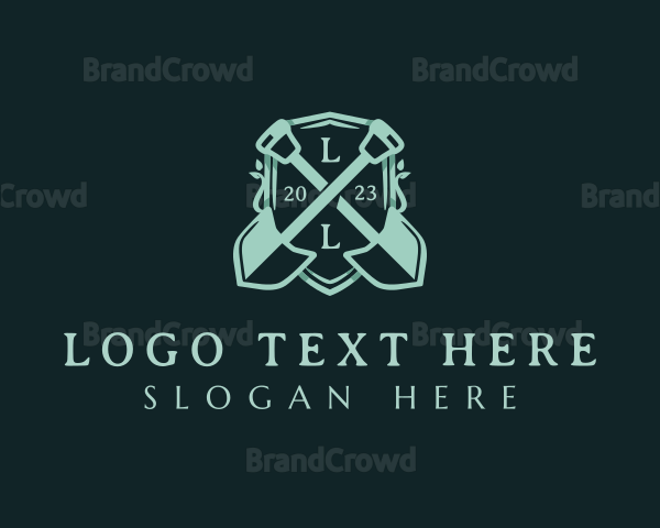 Shovel Gardening Spade Logo