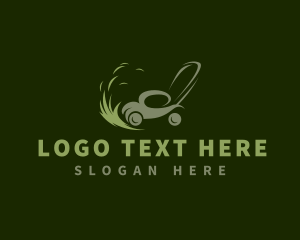 Gardening Lawn Mower Logo