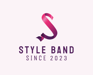 Ribbon Fashion Letter S  logo design