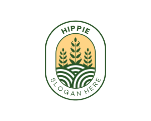 Wheat Plant Farm Logo