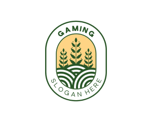 Wheat Plant Farm Logo