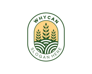 Wheat Plant Farm Logo