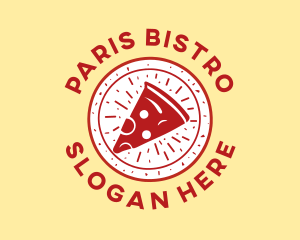 Pizza Slice Circle logo design