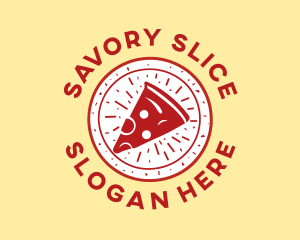 Pizza Slice Circle logo design