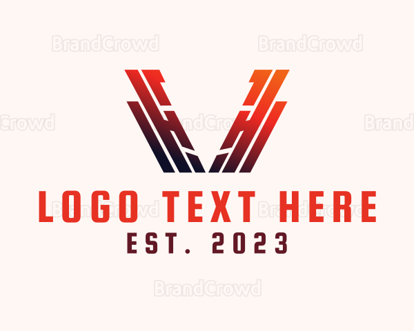 Masculine Letter V Business Logo