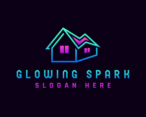 Electric House Lightning logo design