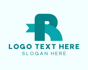 Video Player - Multimedia Ribbon Letter R logo design