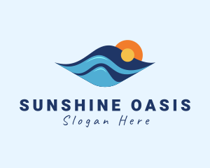 Beach Summer Waves logo design