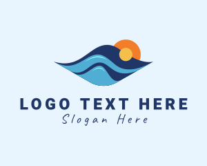 Tourism - Beach Summer Waves logo design