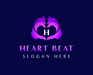 Love Hand Heart  logo design