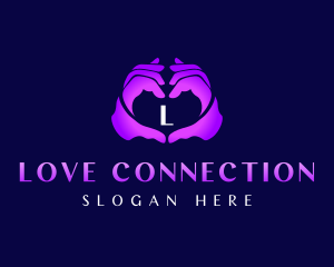 Love Hand Heart  logo design