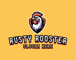 Gaming Rooster Shield logo design