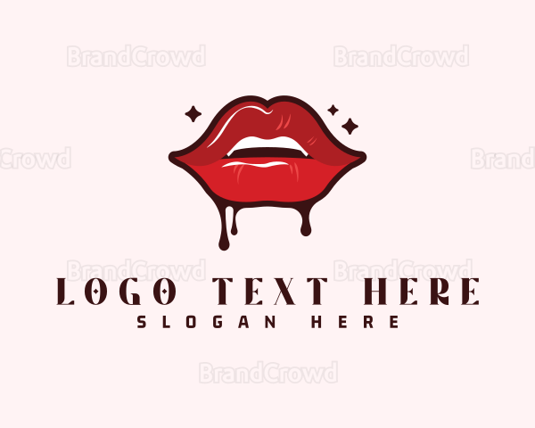 Cosmetics Red Lips Logo