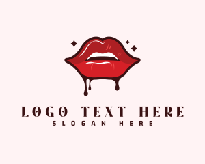 Feminine - Cosmetics Red Lips logo design