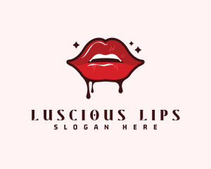 Lips - Cosmetics Red Lips logo design