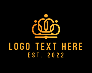 Glamorous - Luxury Golden Crown logo design