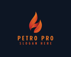 Petroleum - Petrol Flame Brand logo design