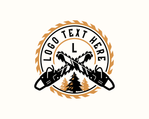 Tool - Industrial Chainsaw Logging logo design